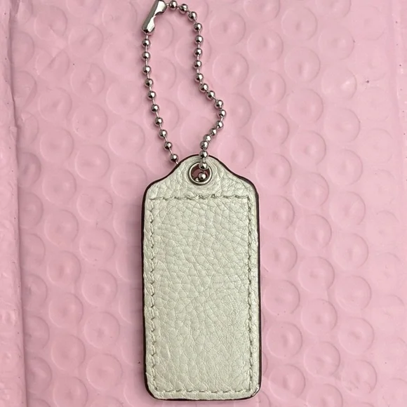 Coach White Pearls Hangtag Coach Keychain Coach bag accessories - Picture 3 of 6